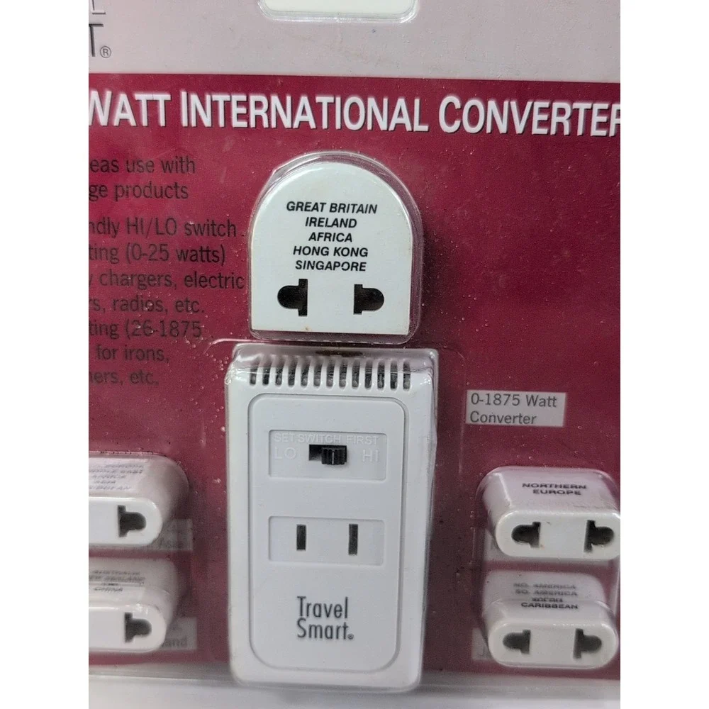 Travel Smart  International Converter Set 1875 Watt 6 pc Set For Overseas Travel